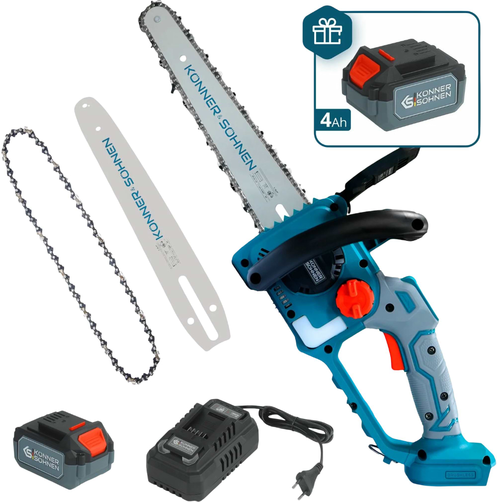 Ланцюгова пила акумуляторна Konner&Sohnen KSMCS20V-12SETPLUS
